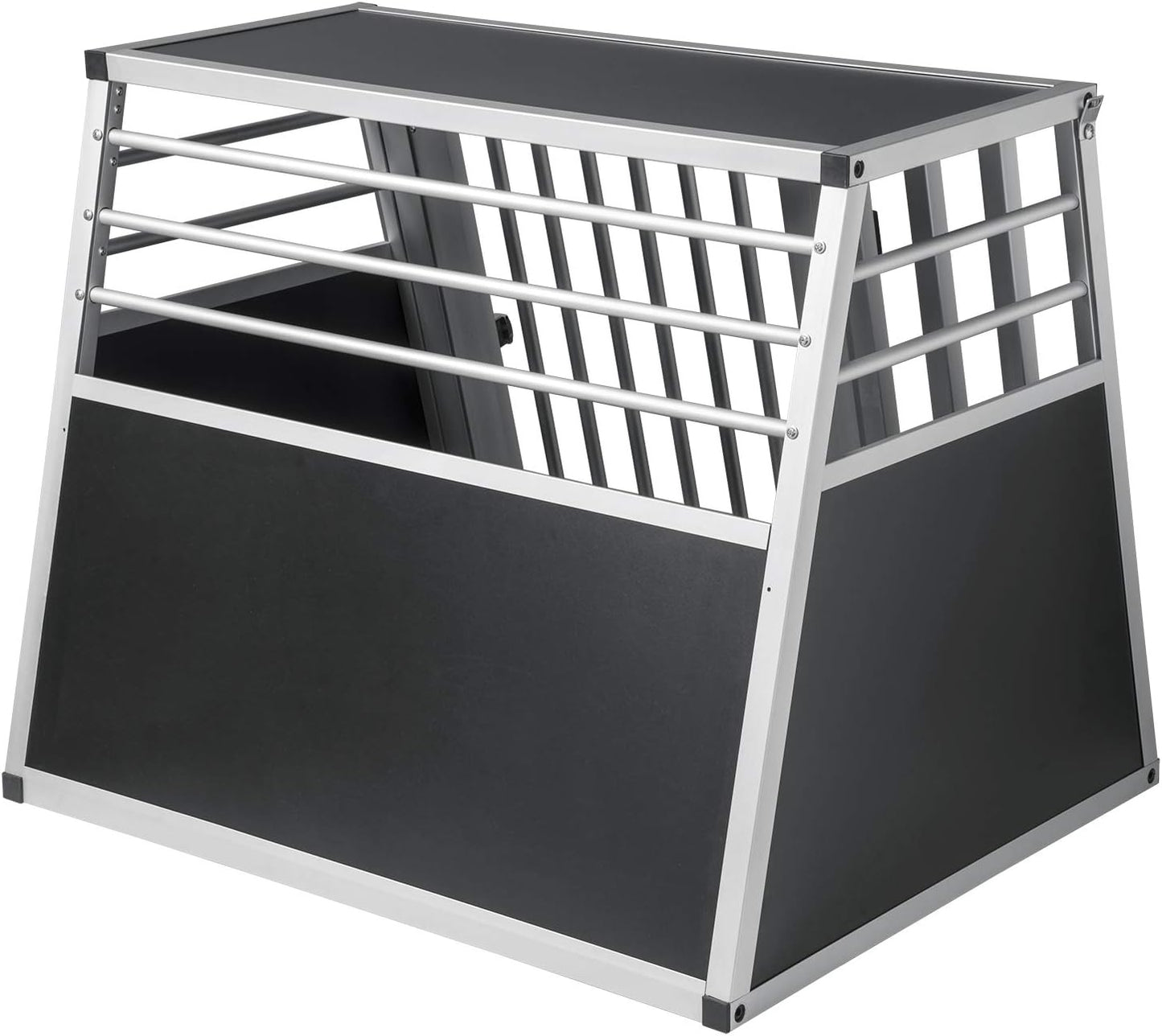 Hundetransportbox für den Kofferraum, L 80 x B 65 x H 65 cm, Schwarz