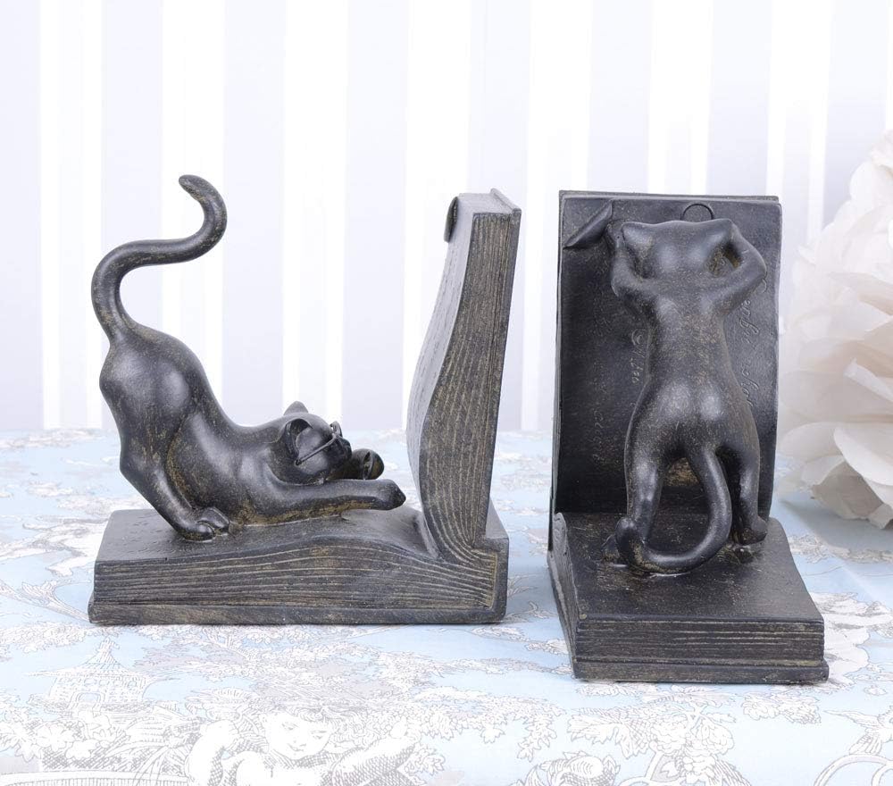 2-teiliges Buchstützen-Set Katzenfiguren Copia