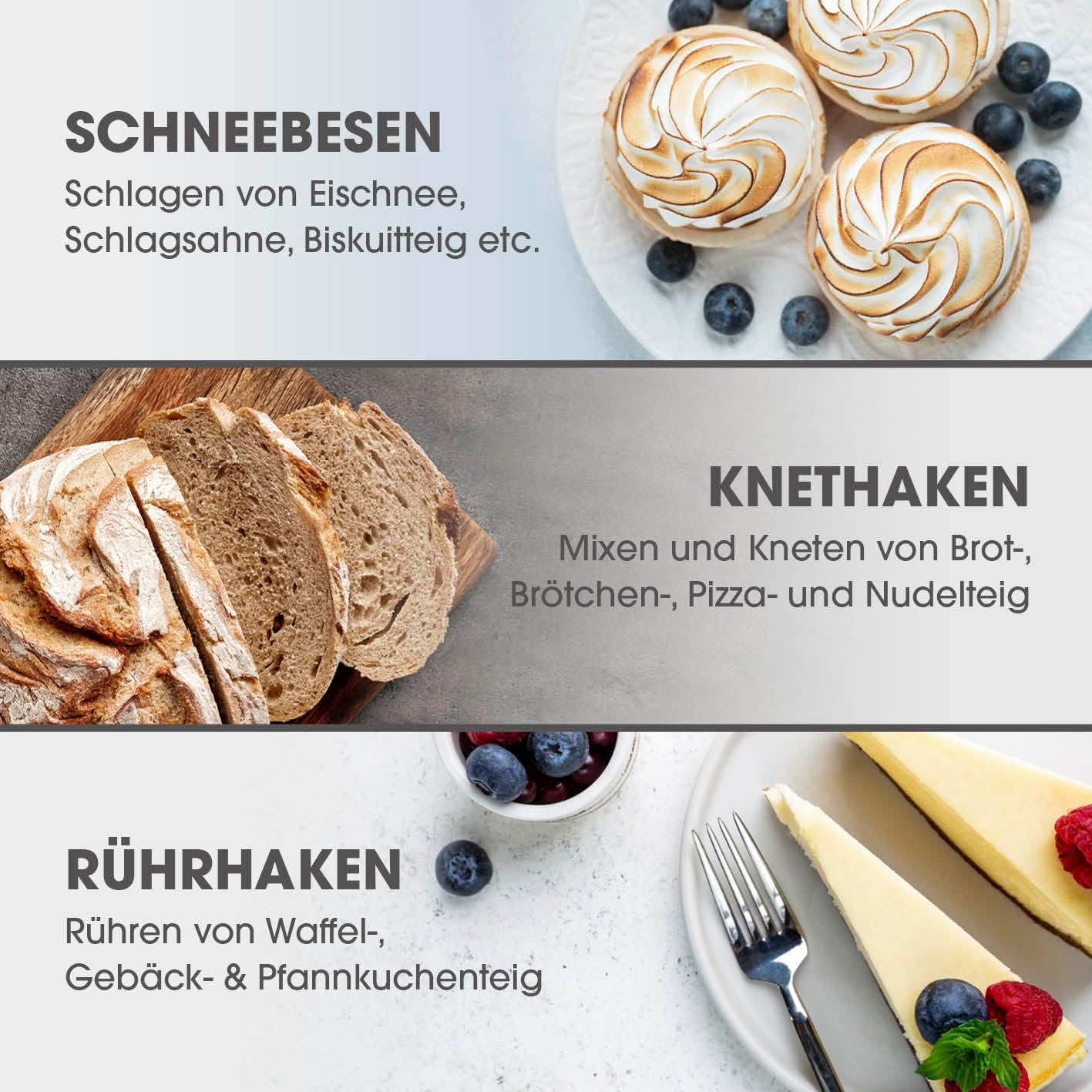 Küchenmaschine GOURMETmaxx, Mettalic Schwarz
