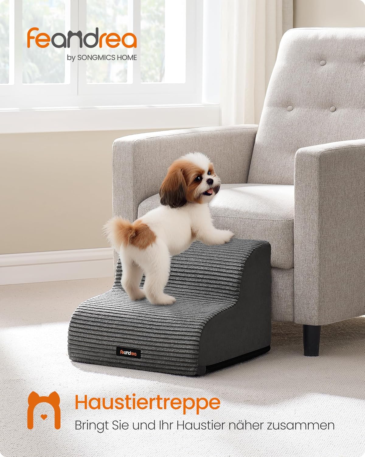 Haustiertreppe mit 2 Stufen, 2 Stufen (40T cm) schiefergrau