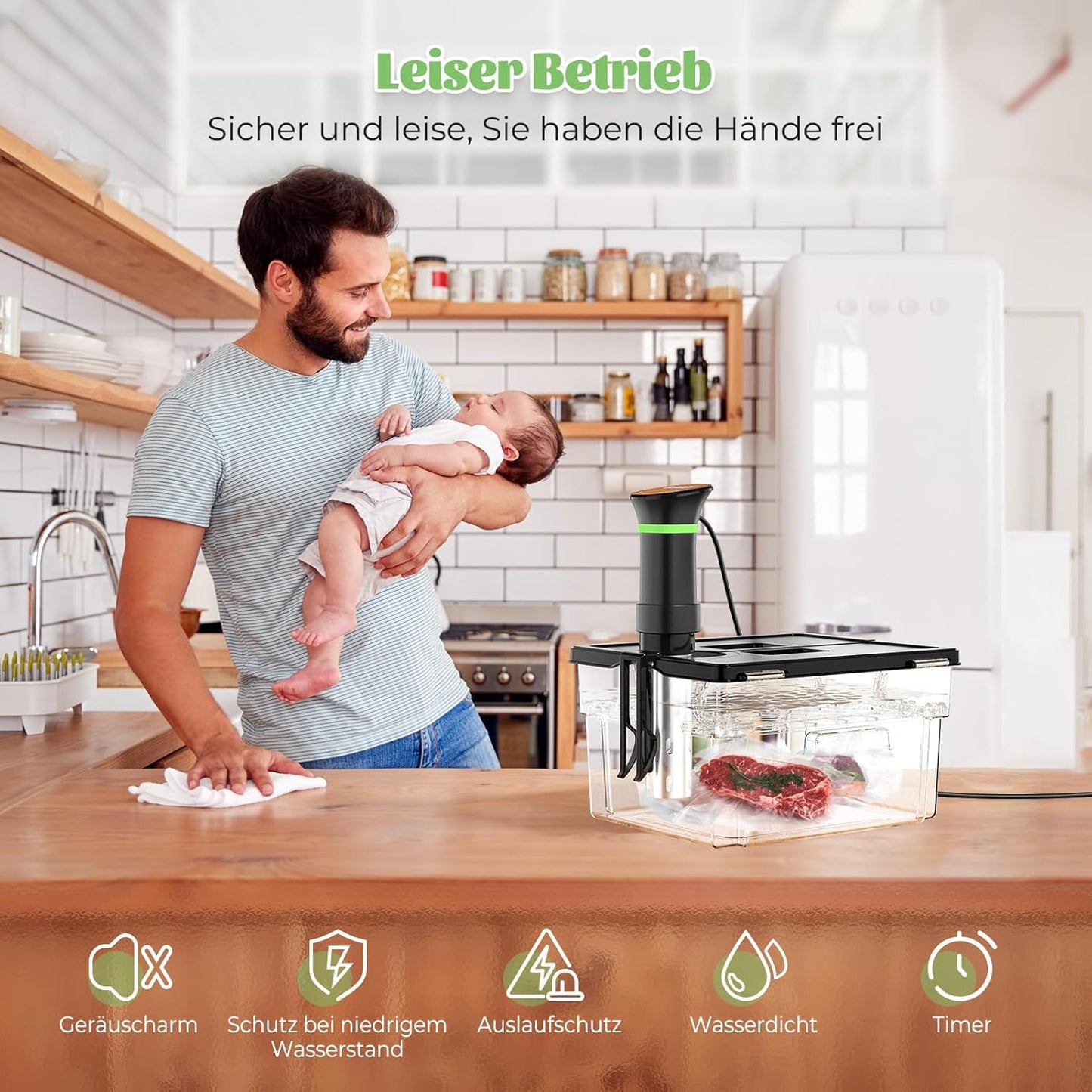 Sous Vide Stick mit LCD Touchdisplay