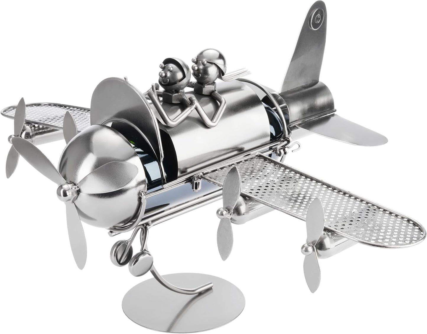 Weinflaschenhalter Skulptur im Flugzeug-Design