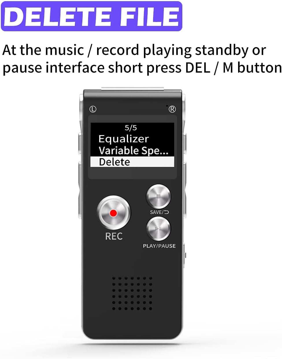 Digitales Mini-Diktiergerät HL0011 mit 30 Std. Aufnahmefunktion