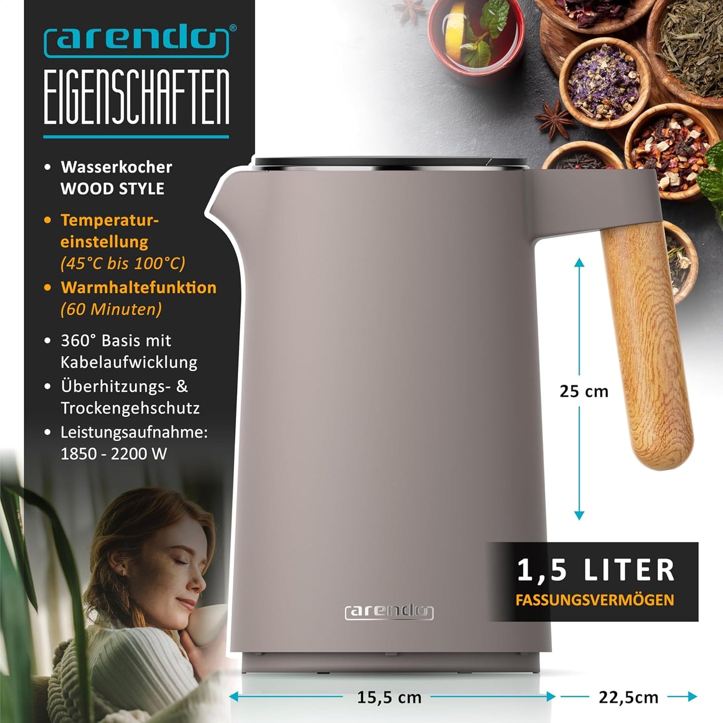 Küchen-Set mit Wasserkocher & Toaster