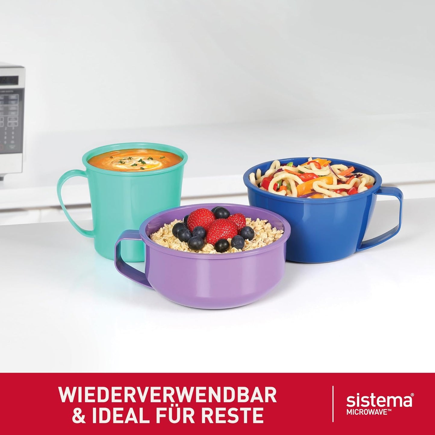 3er-Set Mikrowellen-Behälter mit Dampfventil, Assorted Sizes (3 Count)