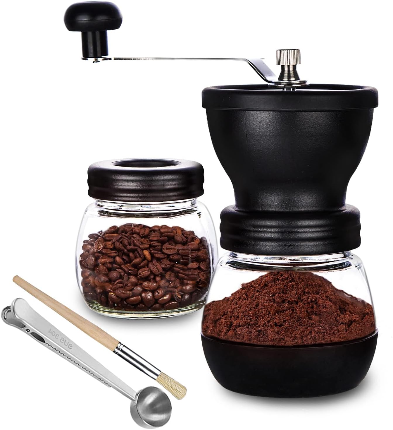 Kaffeemühle mit Keramikmahlwerk, manuell, 11oz grinder