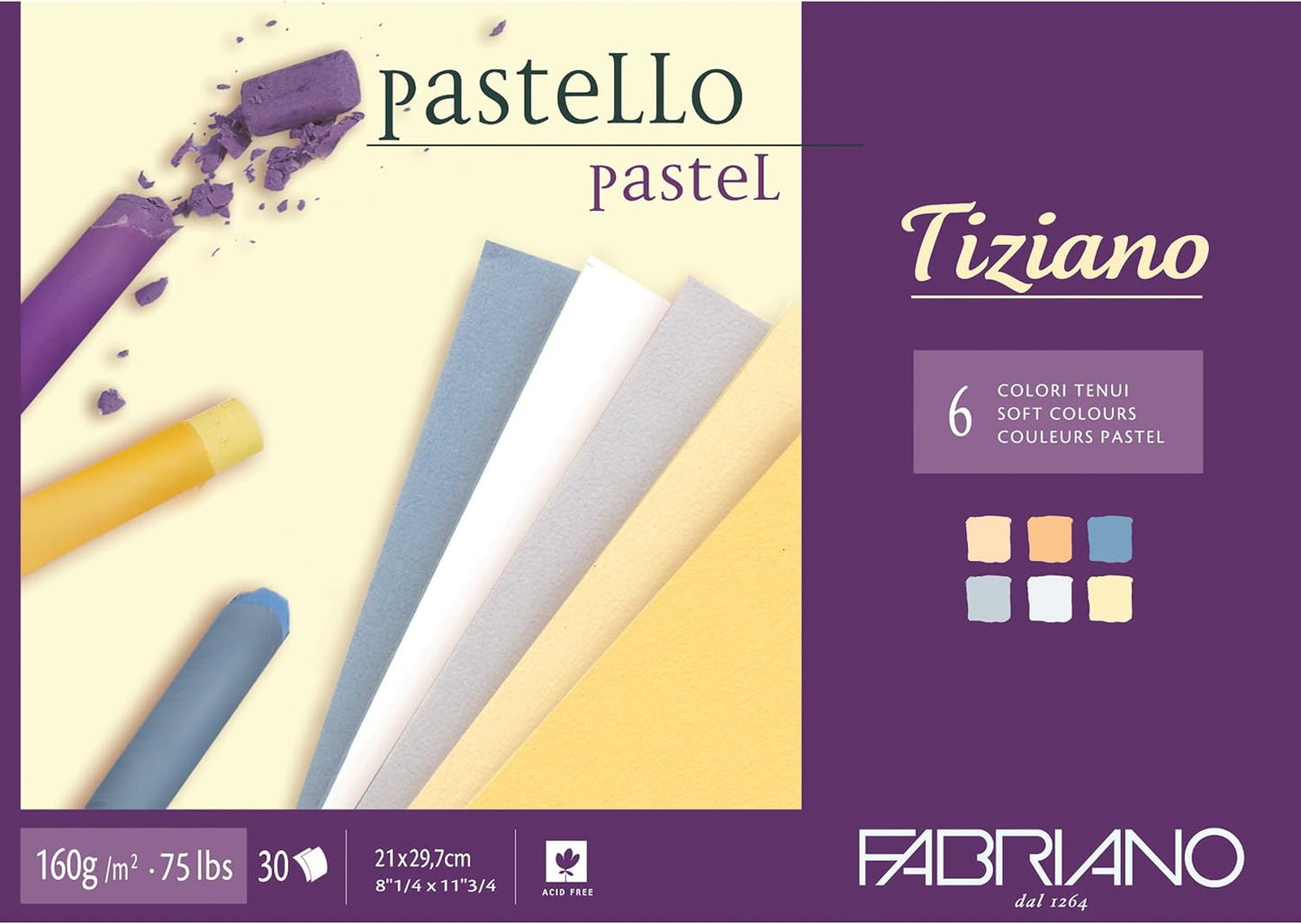 Pastelli - Pastellfarbenset mit 24 Soft-Pastellkreiden, Zeichenset Pastelli