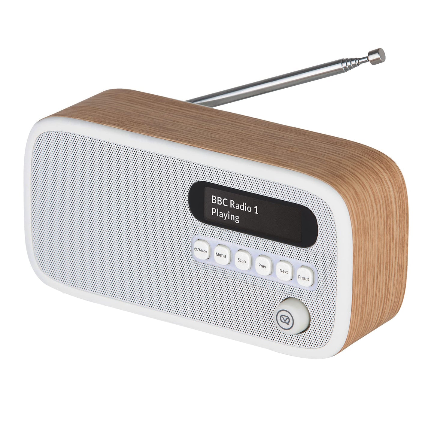 Dexter Radio DAB+ mit FM und LCD Display, Eiche Holzern