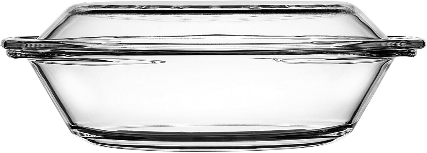 Hitzebeständige Auflaufform mit Deckel, Oval, 2,9 l