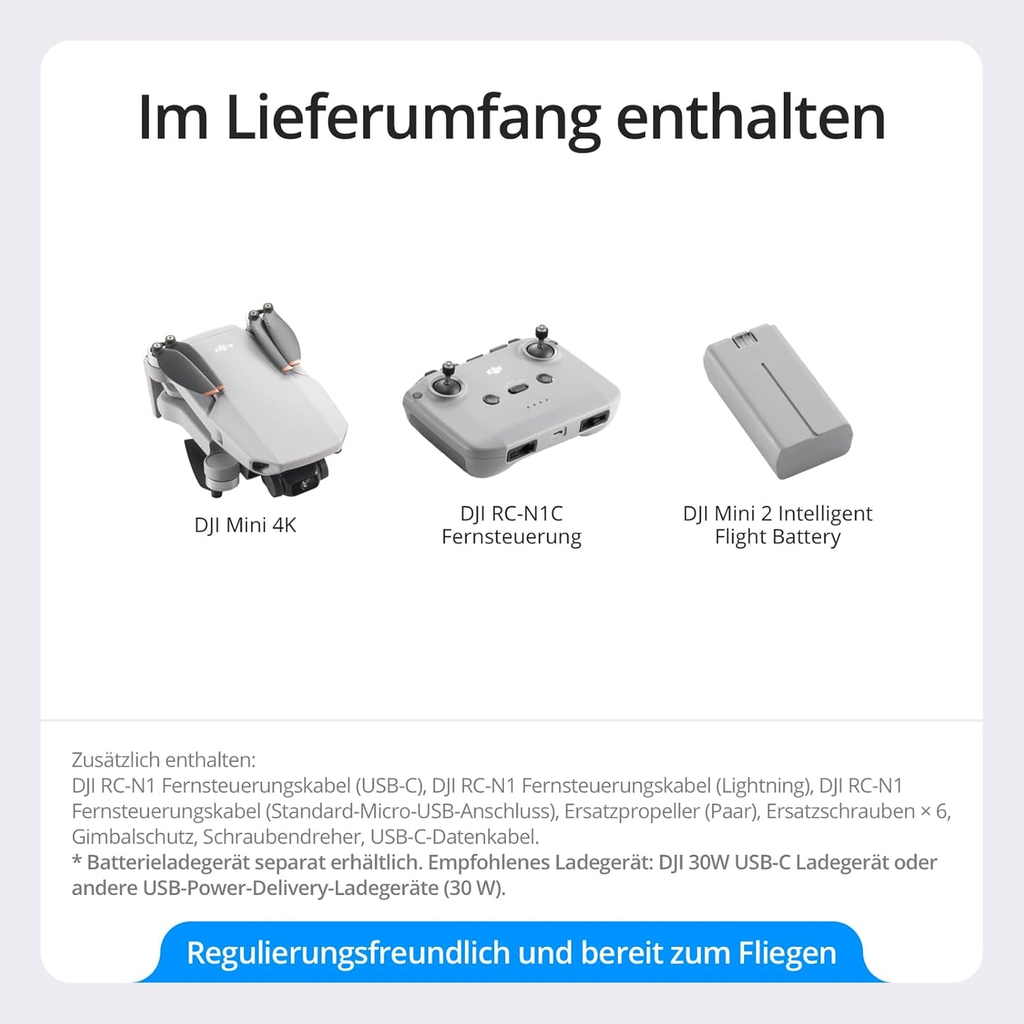 Mini 4K Drohne mit UHD-Kamera und Gimbal, Mini 4K (31min Flugzeit)