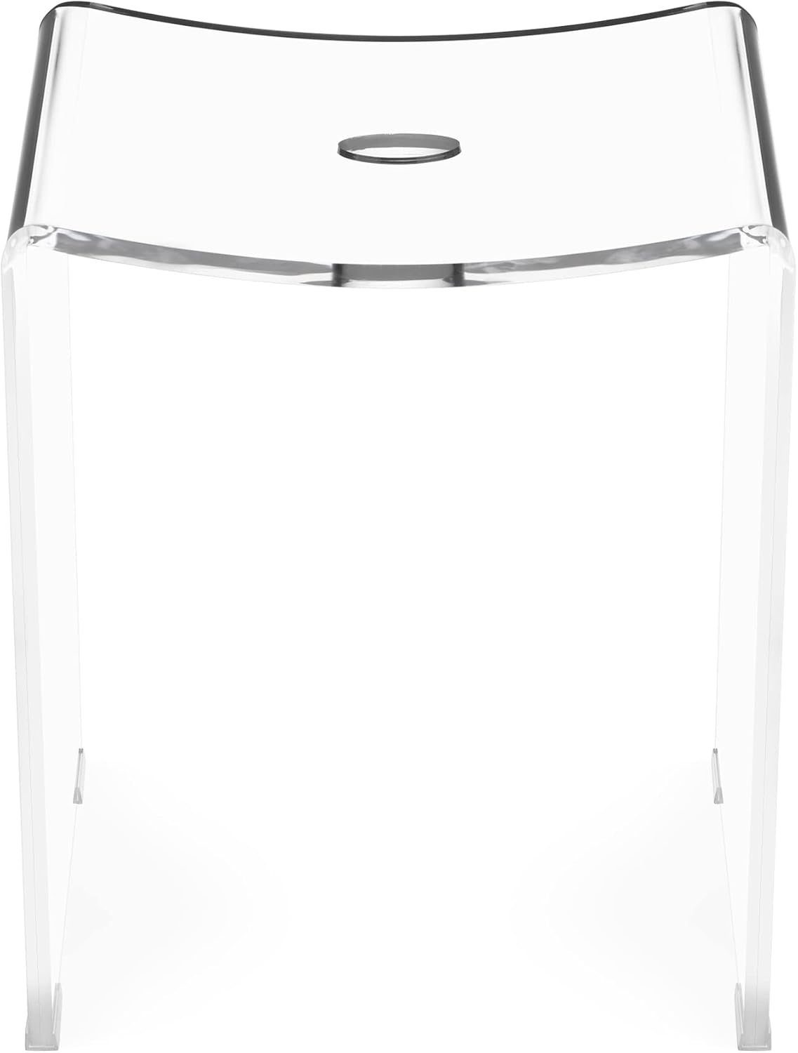 Duschhocker aus Acryl für Bad und Dusche, Transparent