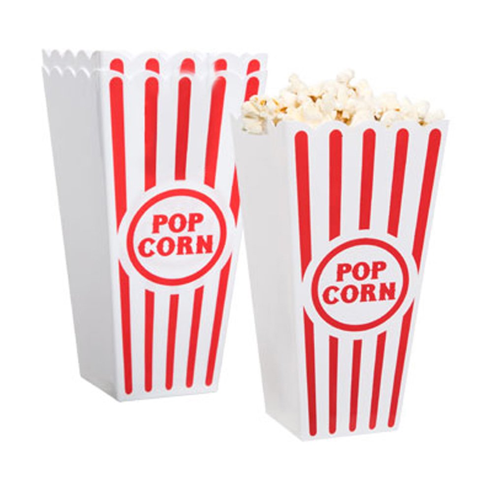8er-Set Klassische Popcorn-Behälter für Filmabende, 8 Pack