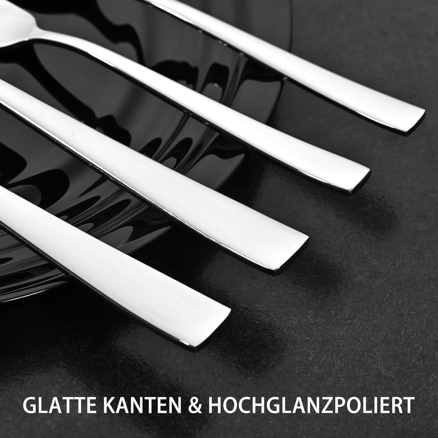 Besteckset für 6 Personen mit Steakmesser, 36 - teilig Silber