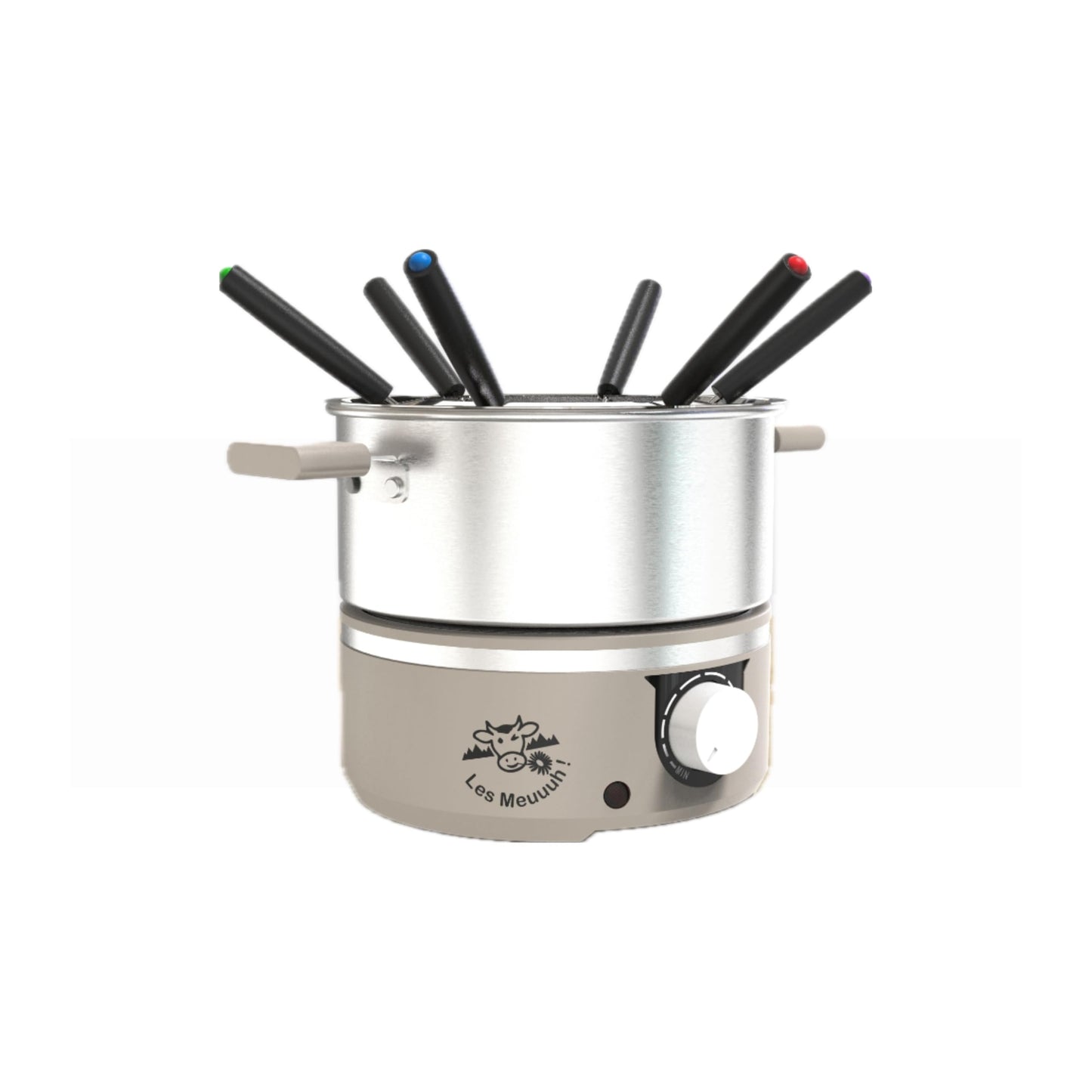 Fondue Set für 6 Personen, Hellbraun