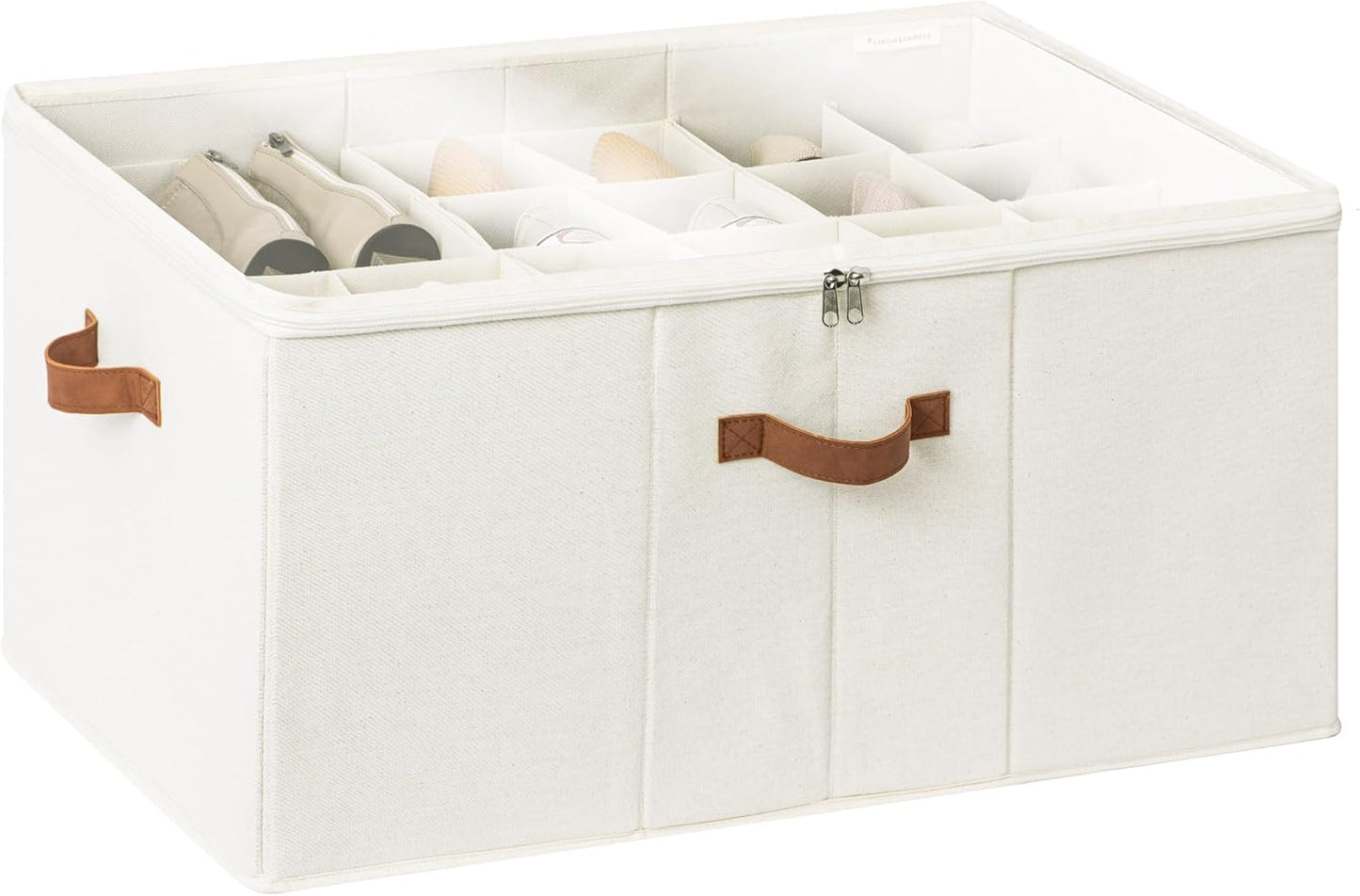 Grosser Schuh-Organizer, 64 × 43 × 32 cm Beige