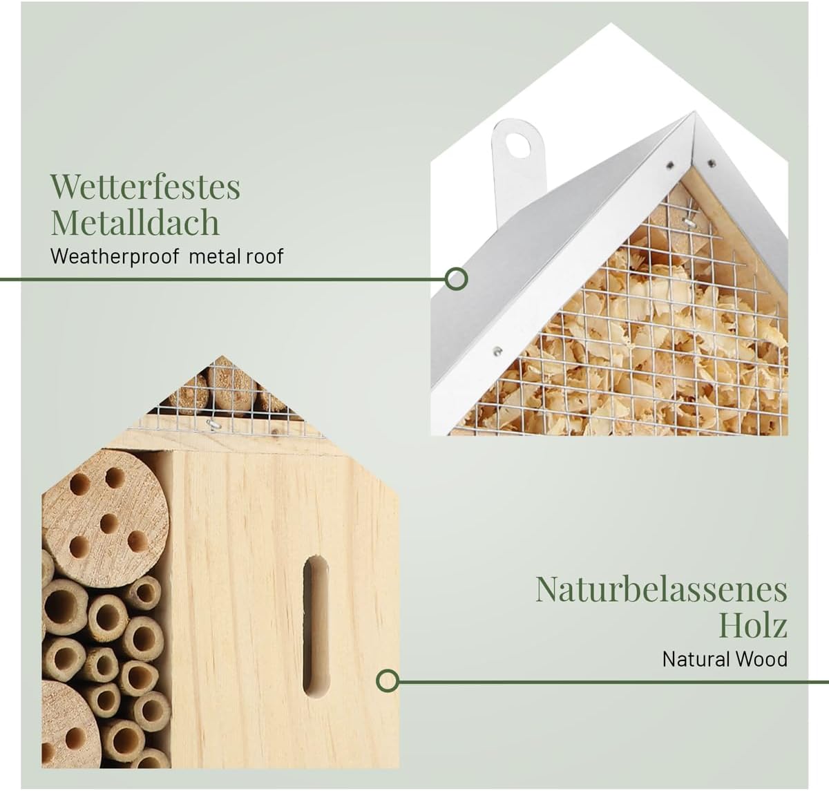 2er-Set Insektenhotel, 2 x Insektenhotel M