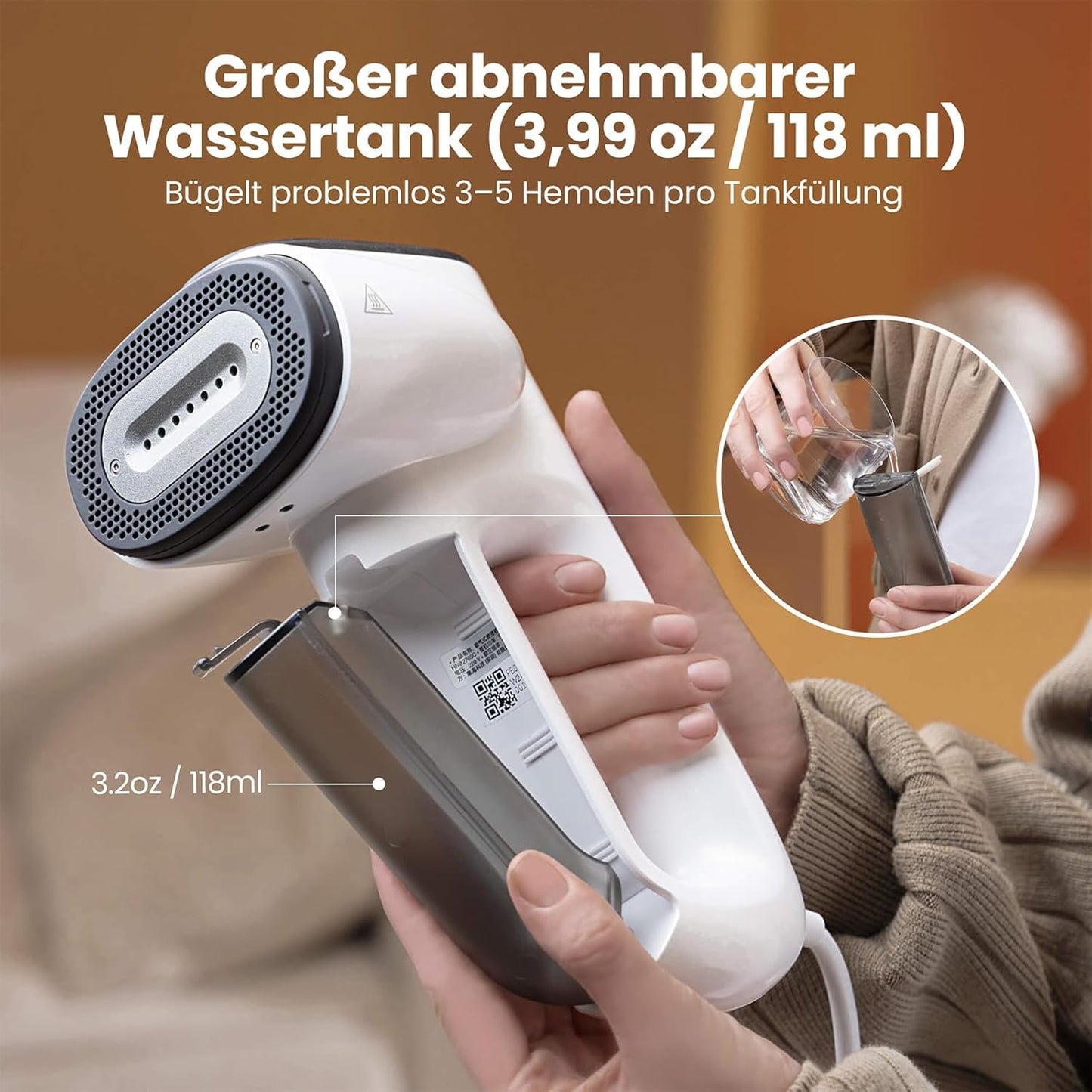 Magic 1 Steamer Dampfglätter mit Saugfunktion, Weiß