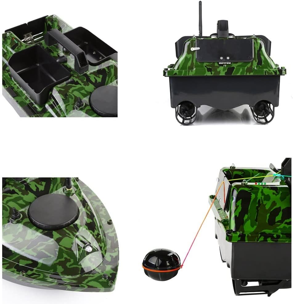 Bait Boat 6 Futterboot zum Karpfenangeln mit GPS und 3 Katapultbuchten, Bait Boat 6