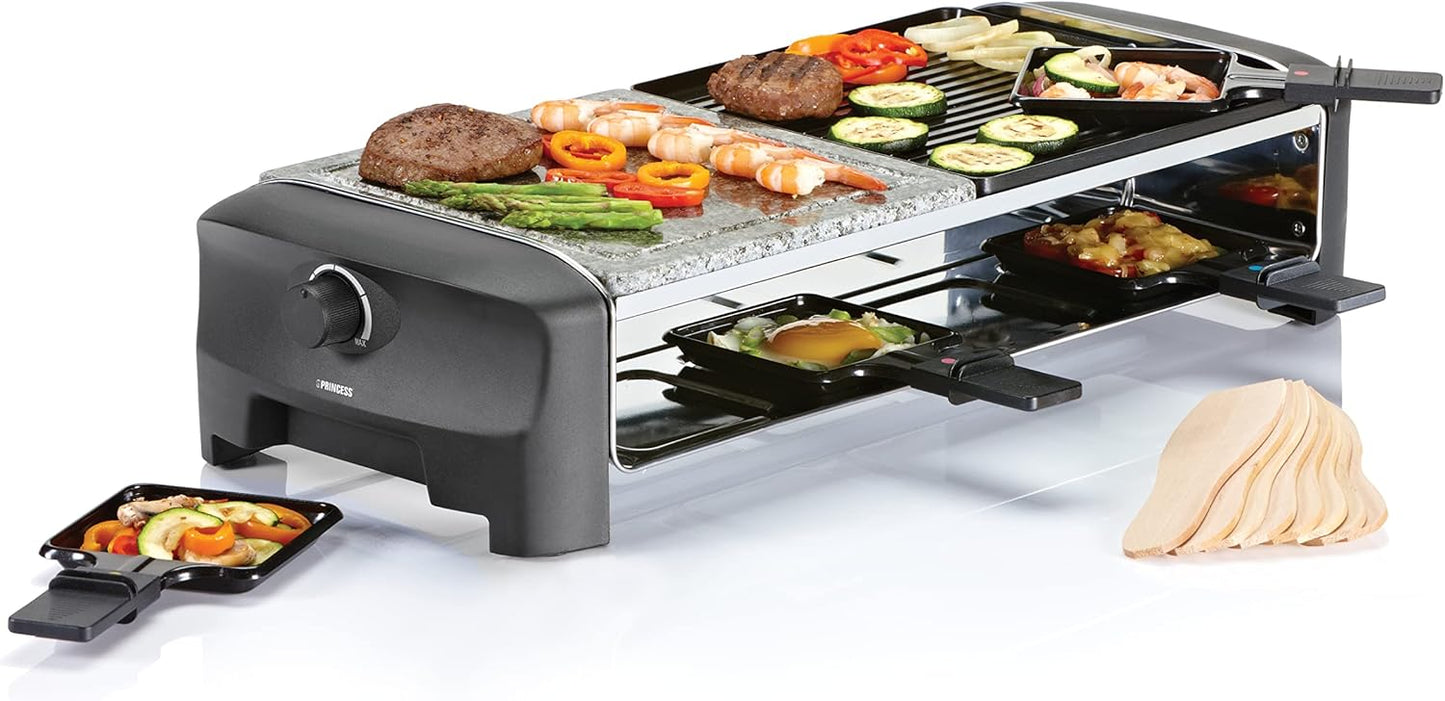 162820 Raclette 8 Stone & Grill Party, Steingrill, für 8 Personen
