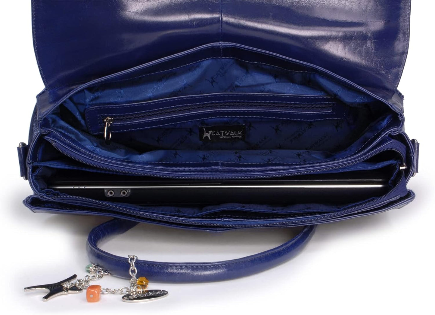 Laptopaktentasche Helena mit Schultergurt, XL Blau