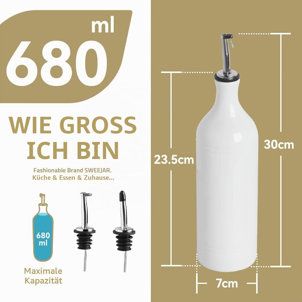 Olivenölspenderflasche, Grau 680 ml