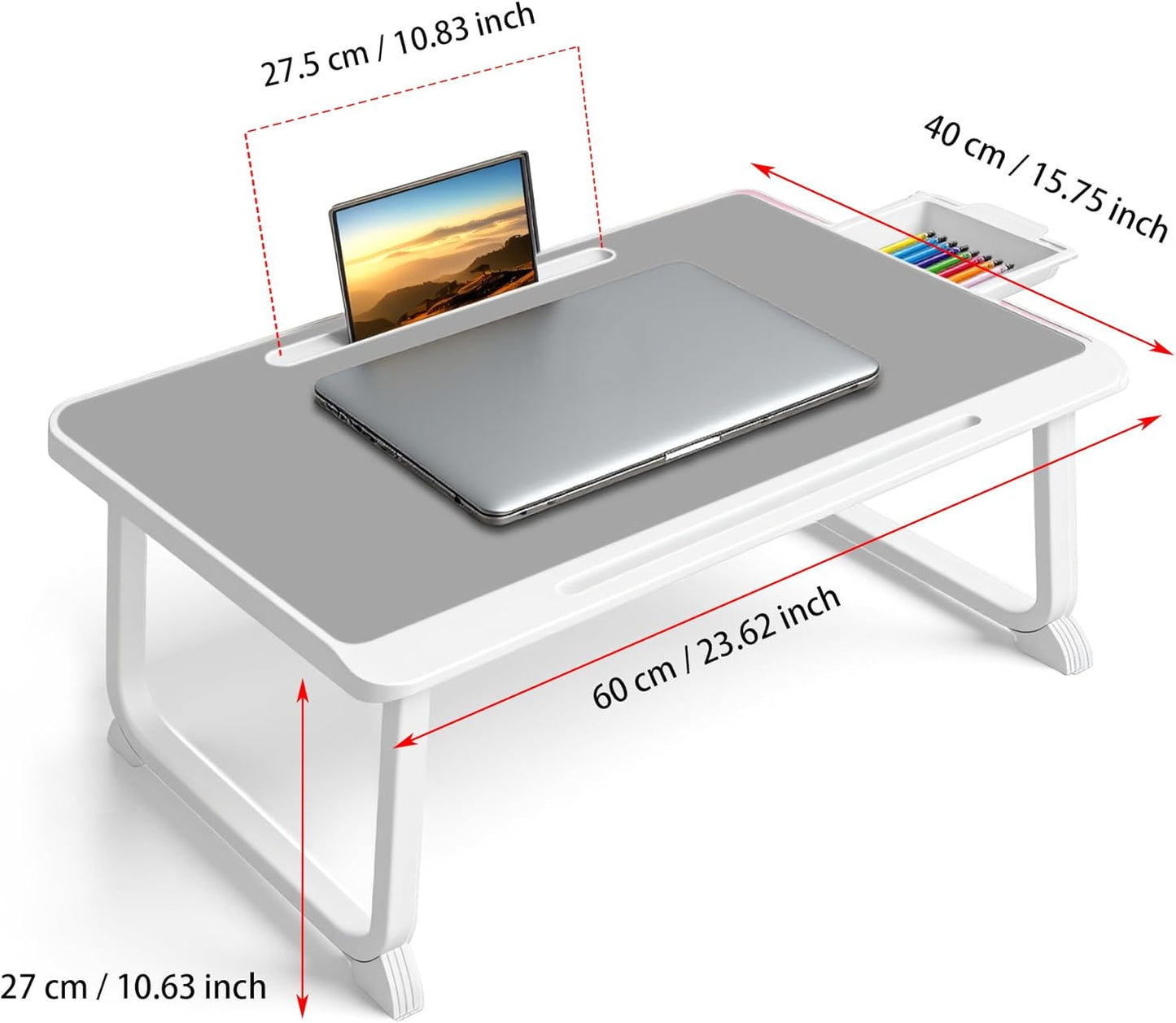 Laptop-Betttisch für Bett & Sofa, 60x40 Grey