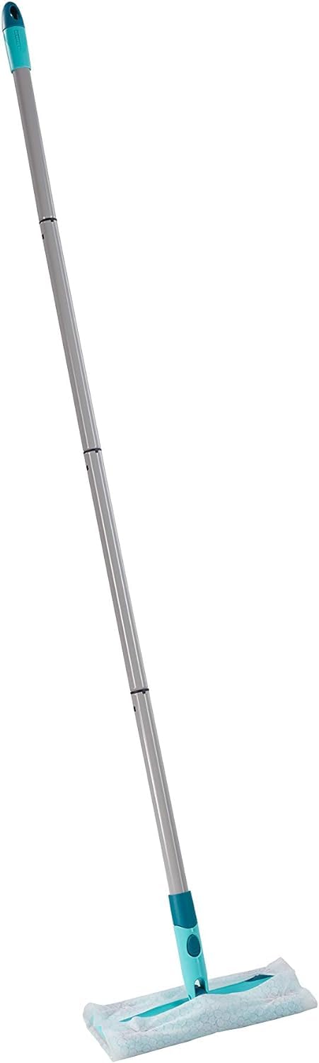 Bodenwischer Clean and Away mit 360° Drehgelenk und 5 Staubtüchern, Set Bodenwischer inkl. Stahlstiel