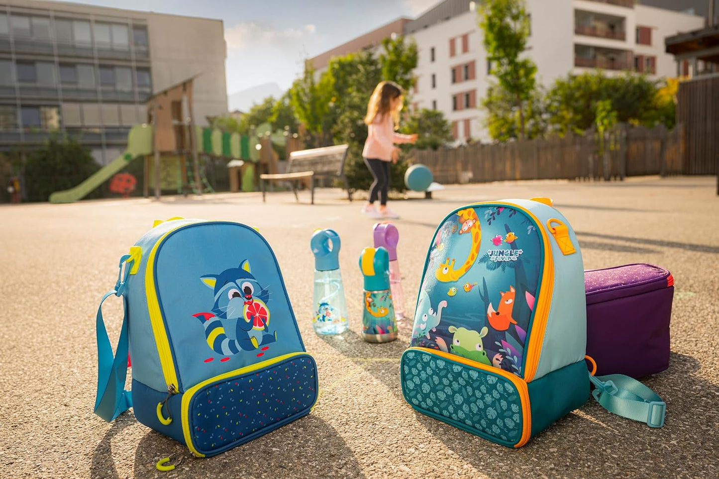 Waschbär-Lunchtasche, Blau