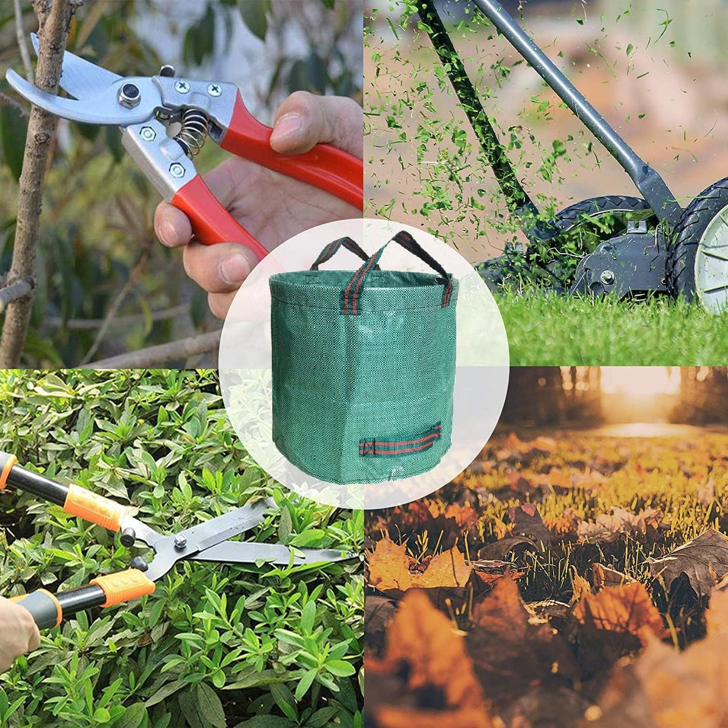 6er-Pack Gartensack für Gartenabfall, 500 l (Pack of 6) Grün