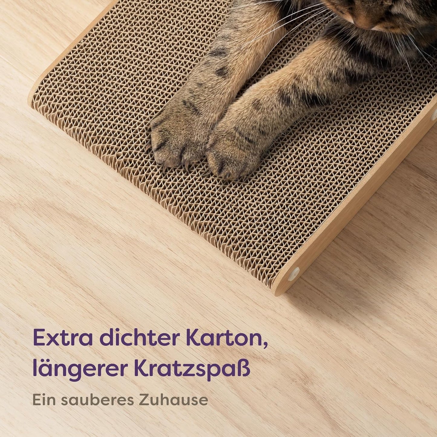 Kratzbrett L-förmig für Katzen (68 cm, wendbar)