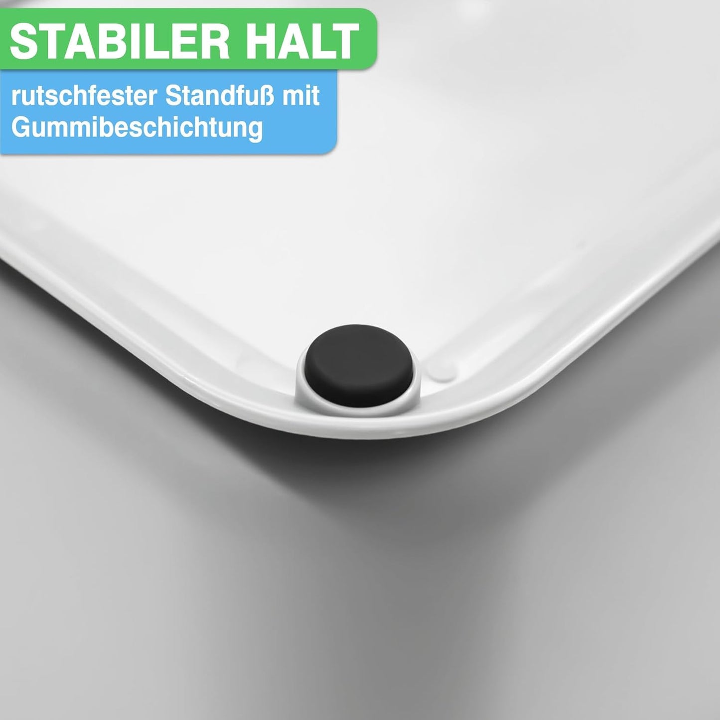 Geruchsdichter Komposteimer mit Deckel & Knopfdruck-Mechanismus, Grau