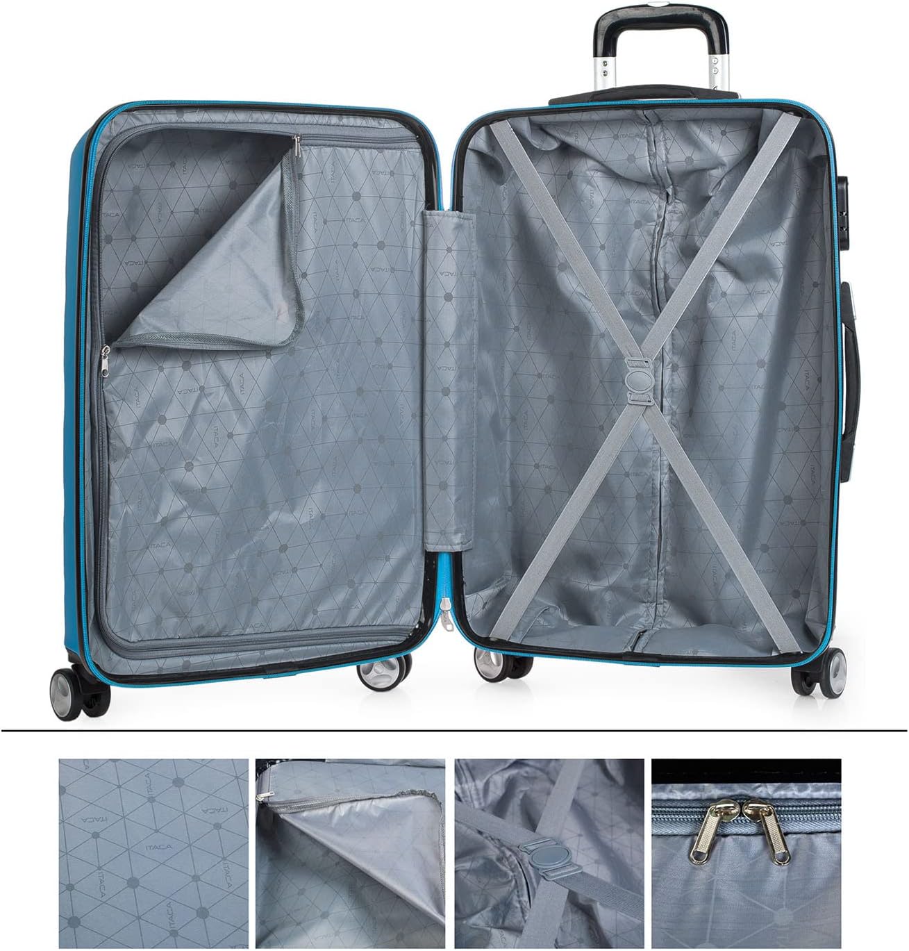 Hartschalenkoffer-Set für Reisen, Blau
