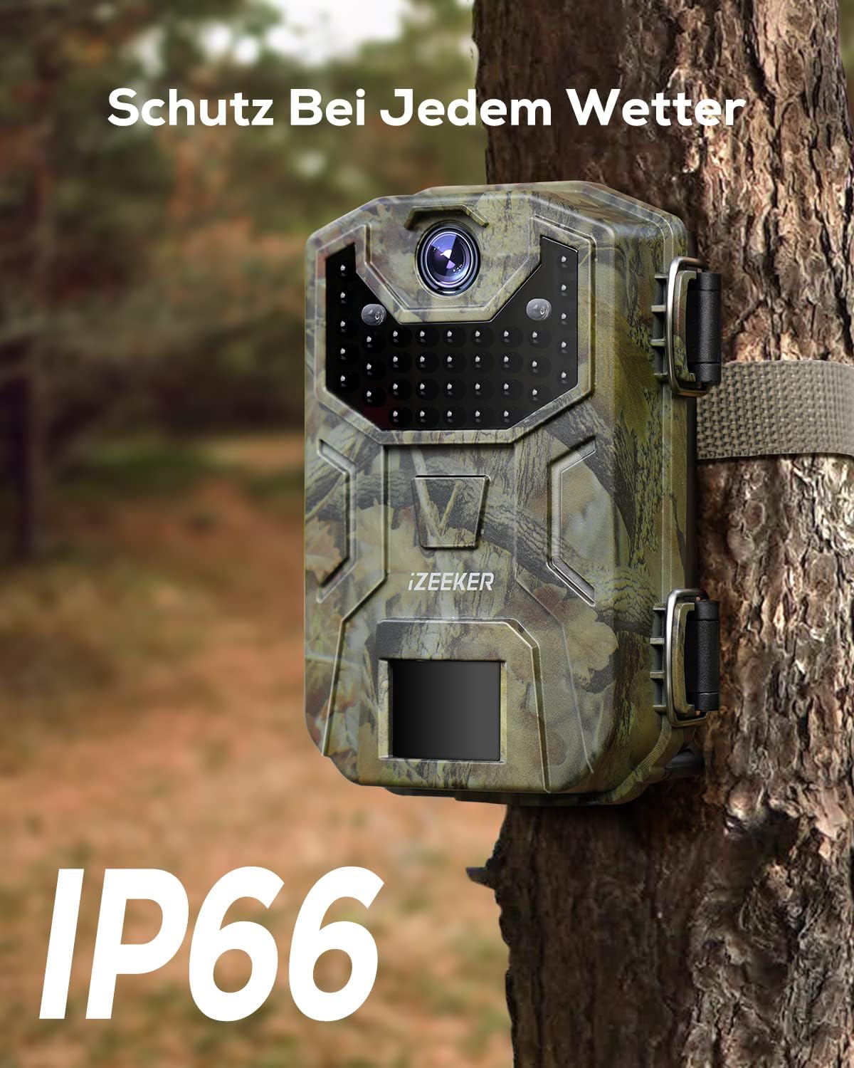 Wildkamera mit Bewegungsmelder und Nachtsicht
