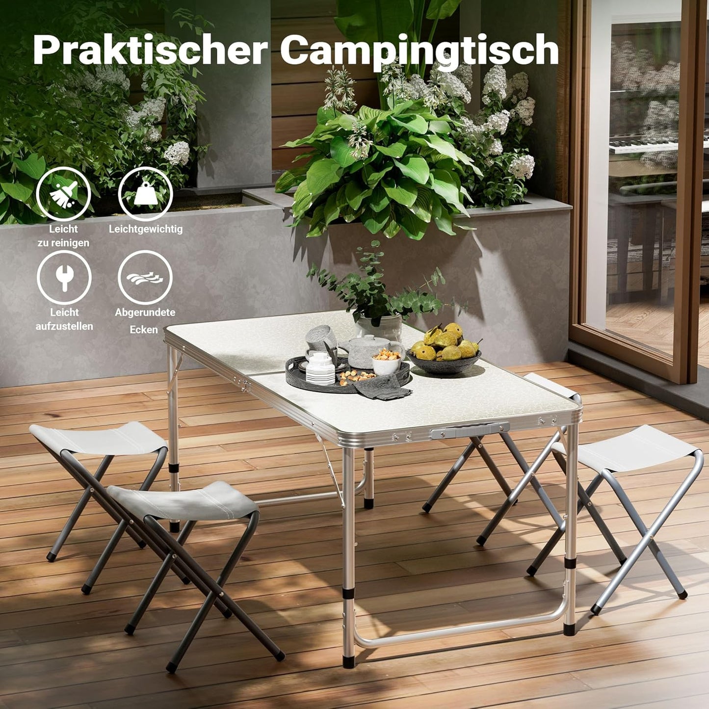 Campingmöbel-Set, 120 x 60 x 70 cm