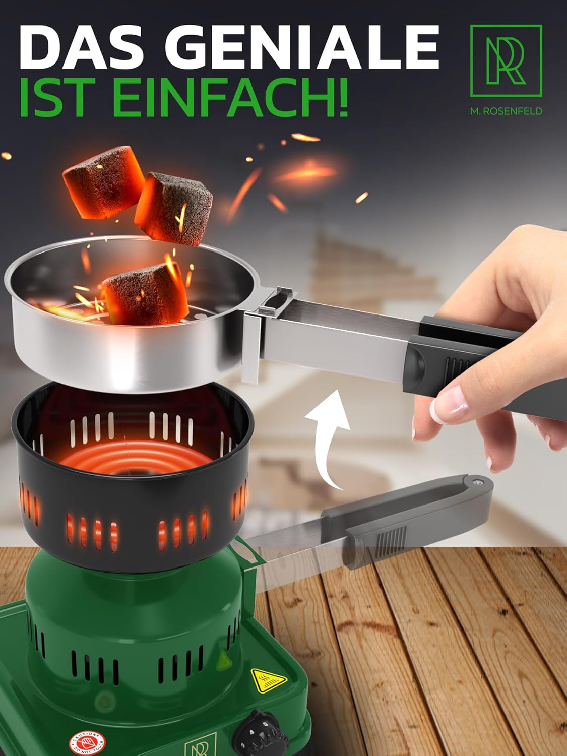 Elektrischer Kohleanzünder, Grün