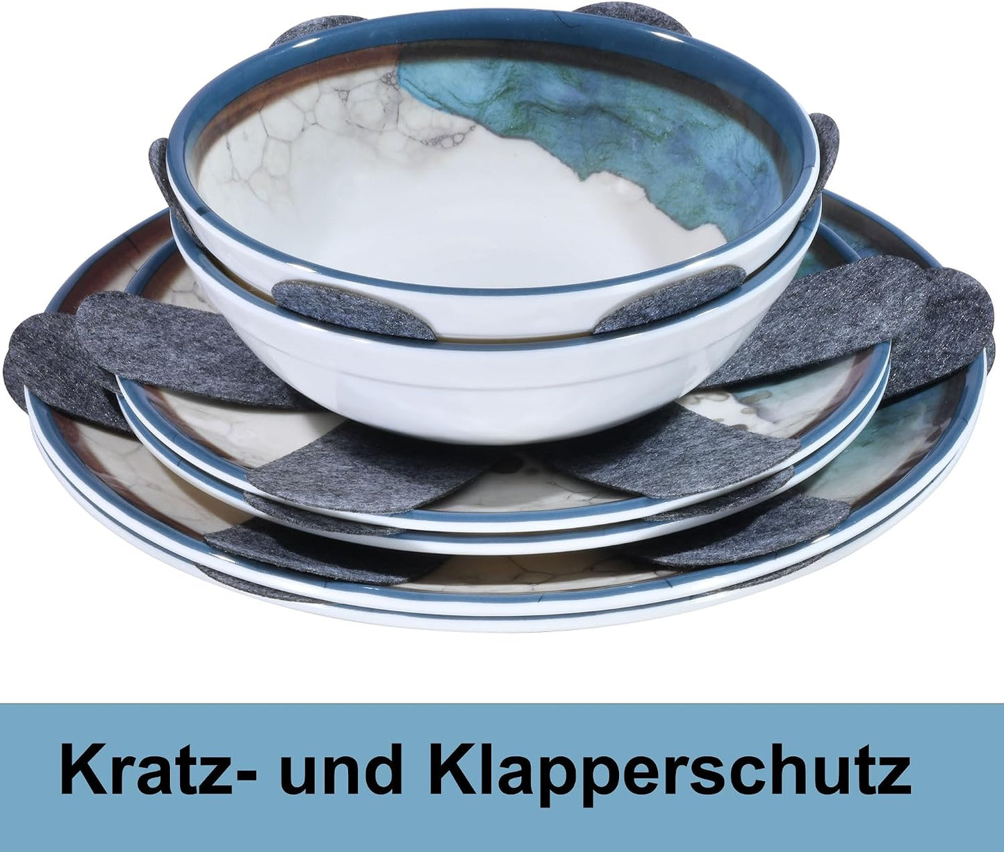 12-teiliges Geschirr Set Lagune für 4 Personen, 12 Teile - Geschirr