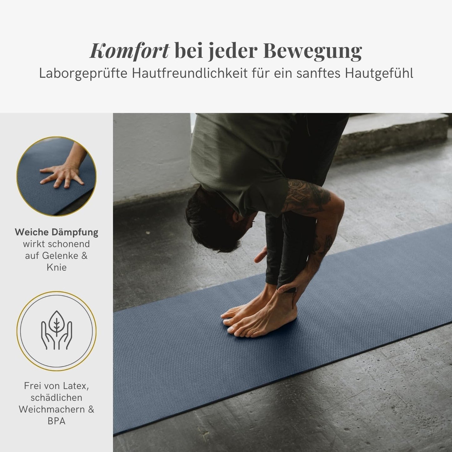 Yogamatte Mudra, Standard / Indigo Dust