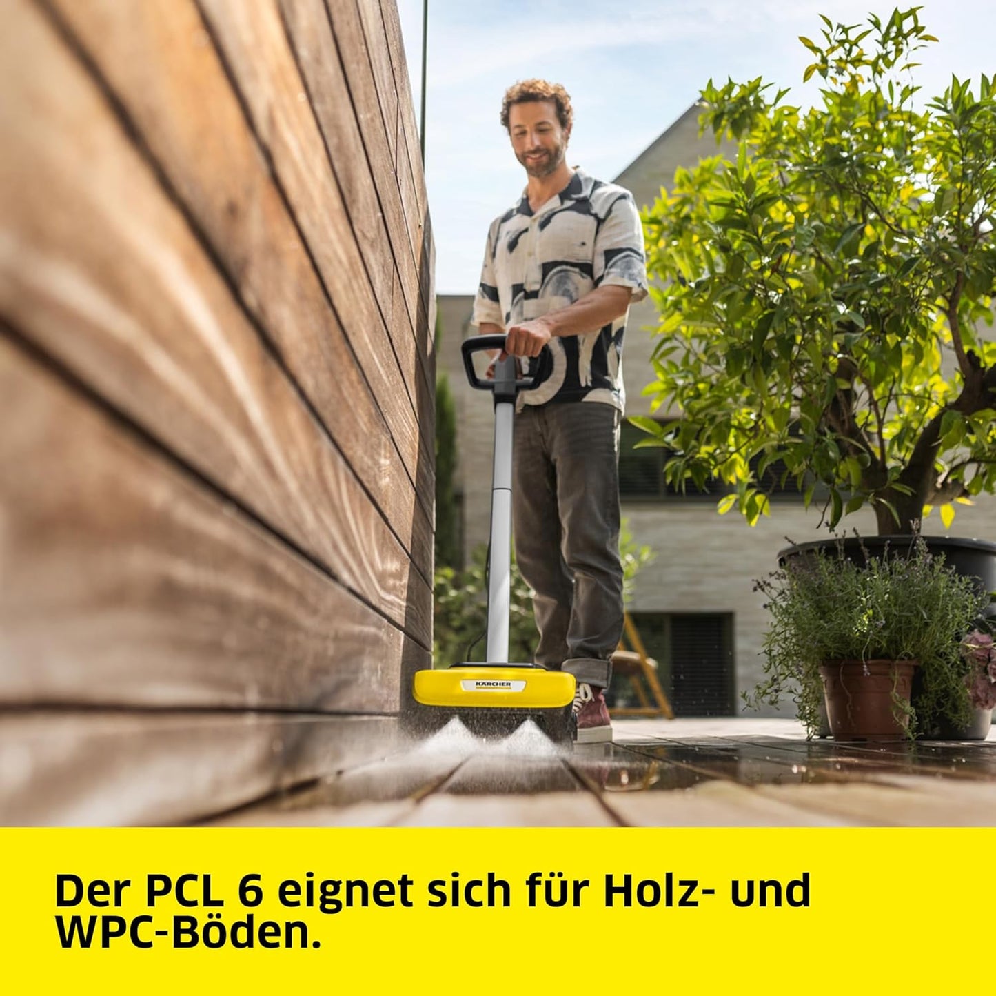 Terrassenreiniger PCL 6 für Holz und Kunststoff, 4 Walzen kabelgebunden
