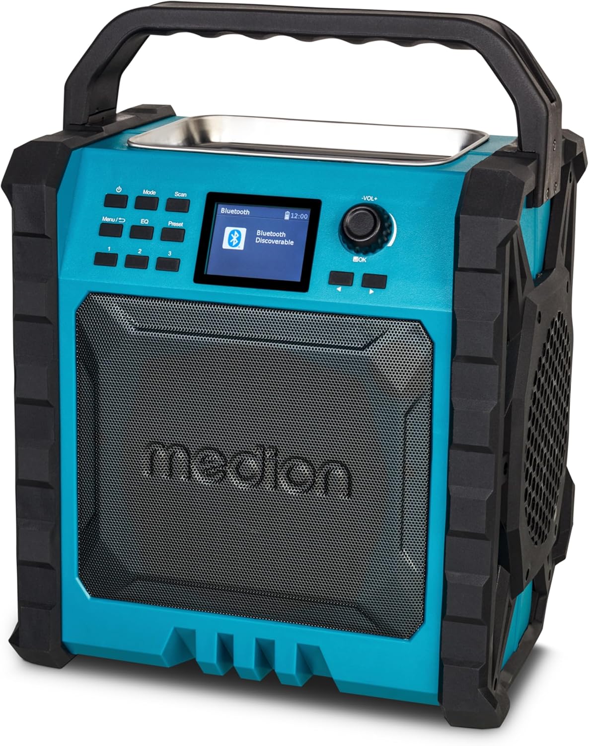 Baustellenradio mit Bluetooth und Powerbank-Funktion, Vertikal | 30 Watt (RMS)