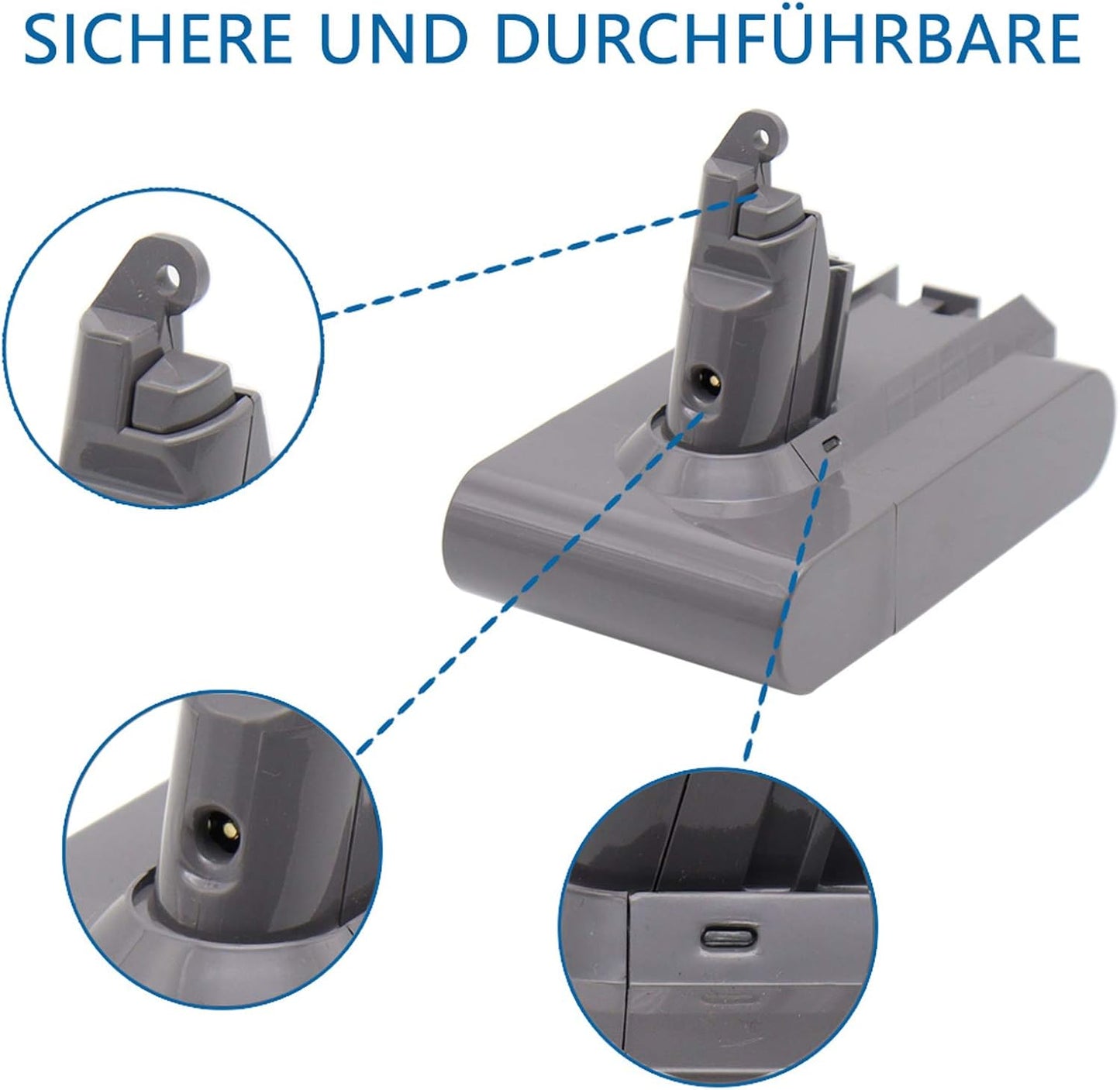 Ersatzakku für Dyson V6 Serie