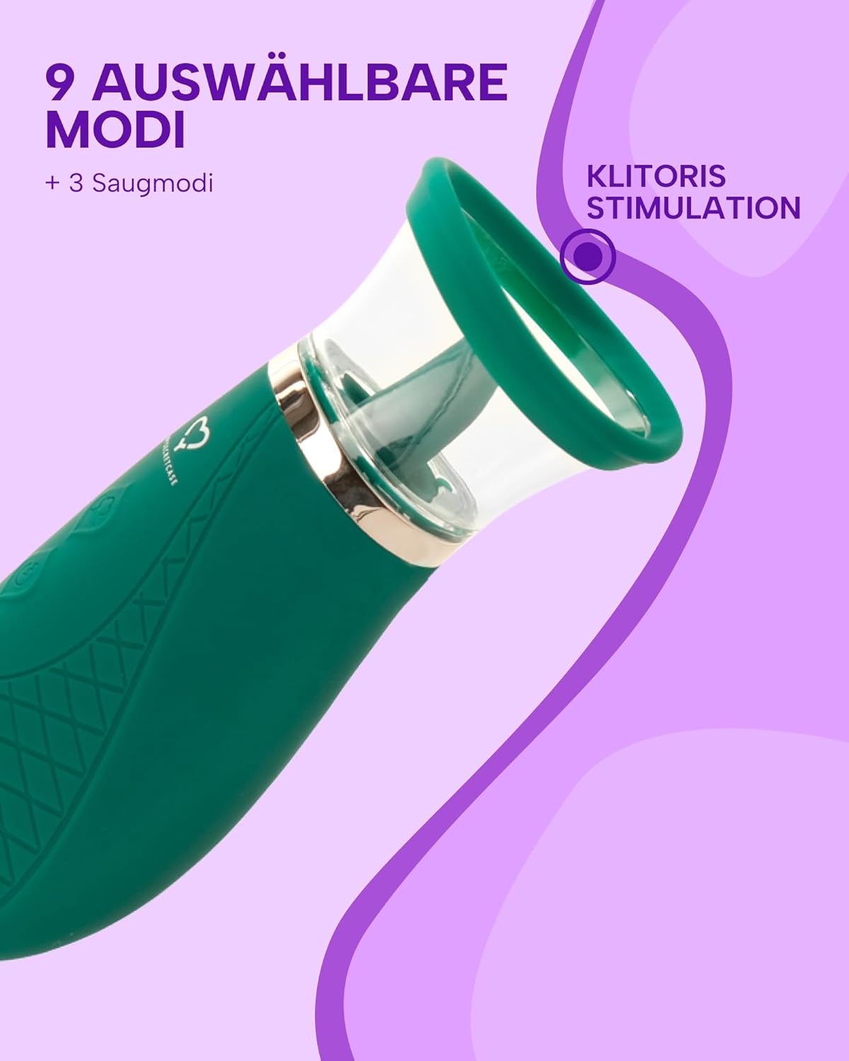 Druckwellenvibrator Suki mit 9 Vibrationsmodi, wasserdicht, Suki