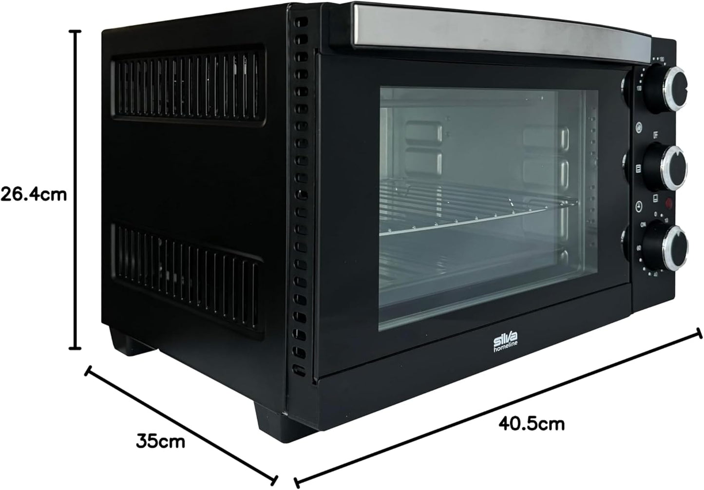 MB1600, B 40,50 x H x 26,40 x T 35 cm Schwarz