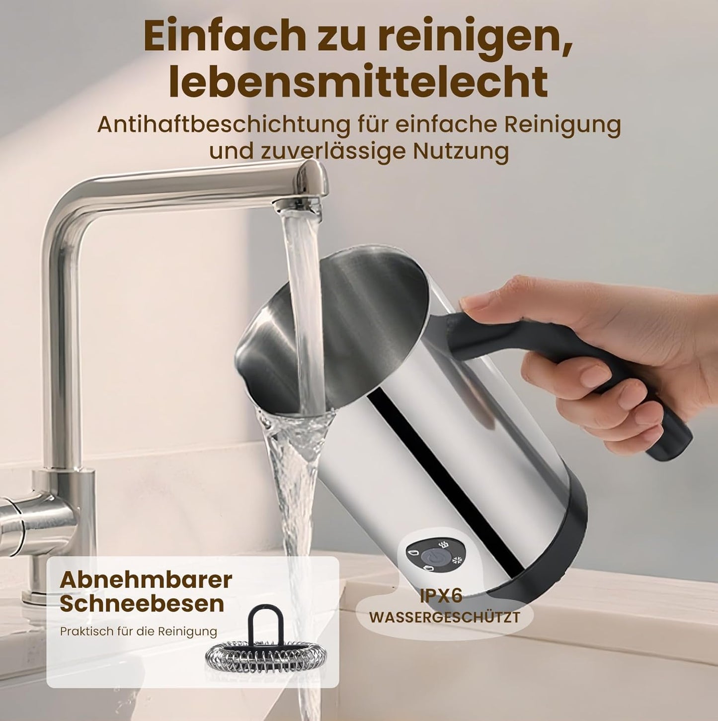 Elektrischer 4-in-1 Milchaufschäumer