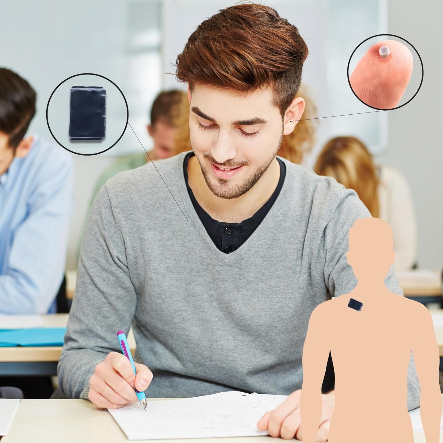 Spionage-Ohrhörer Nano Bluetooth GSM mit Mikrofon, Nano Teil GSM Bluetooth
