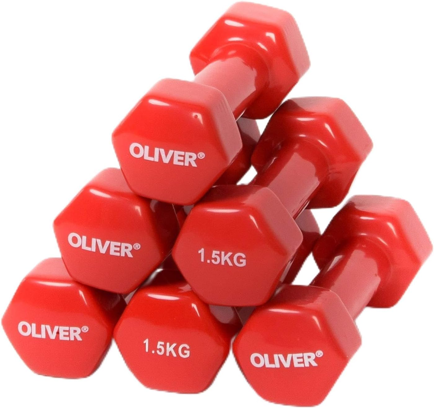 Kurzhantel-Set für Fitness, 1,5 kg (rosso) - 1,5 kg (rot) 3 paio