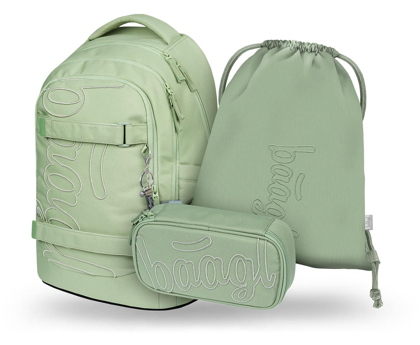 3-teiliges Schulrucksack-Set für Teenager, Mentol