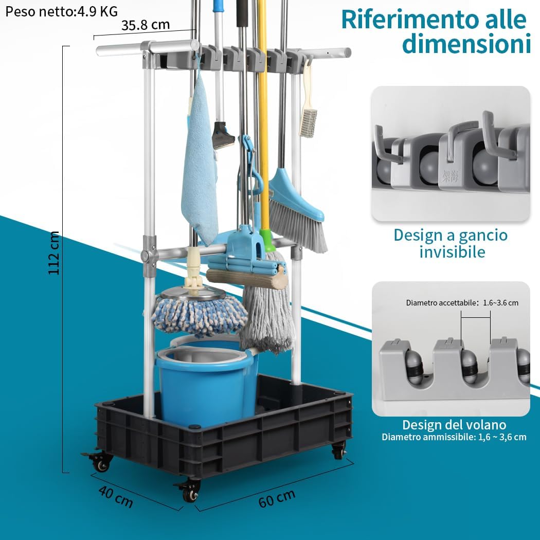 Mopphalter für Reinigungsgeräte