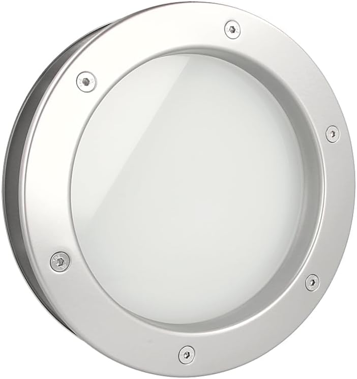 Tür-Bullauge B4000, 400 mm Mattes Glas, Silber