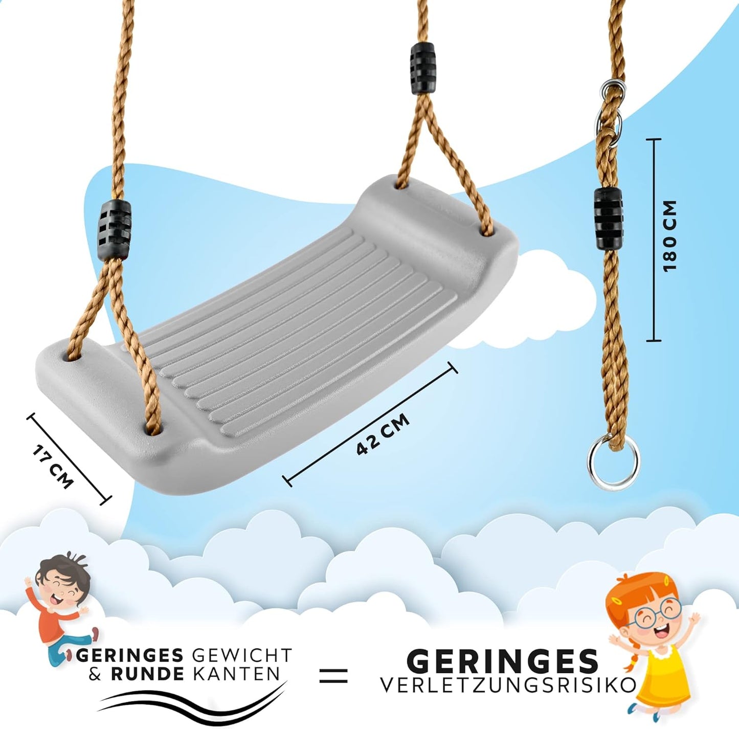 SKY STORMER Kinderschaukel, Grau