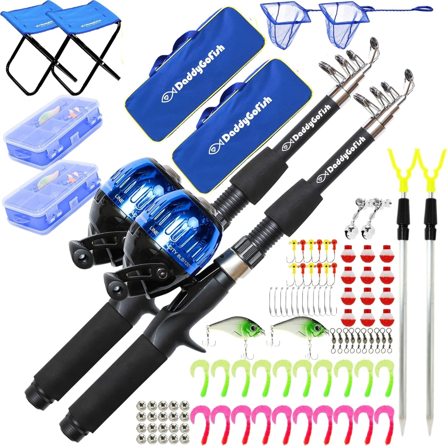 Angelset, Für ältere Kinder (2er-Pack, Blau + Blau) 5ft